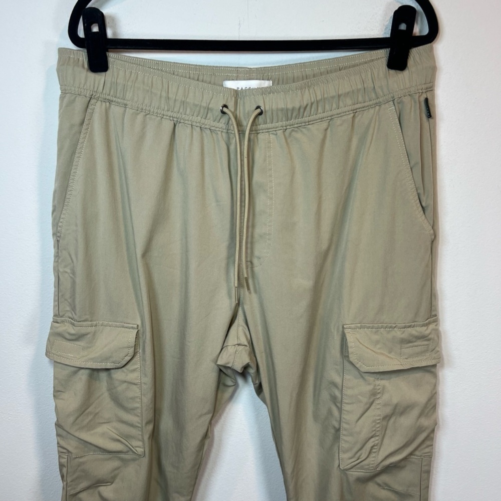 Pacsun Performance Athletic Slim Cargo Pants Tan Pull On Tapered Hiking Mens XL - Picture 2 of 15